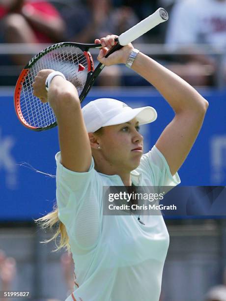 Alicia Molik of Australia celebrates winning the Women's singles final after defeating Samantha Stosur of Australia during day seven of the Medibank...