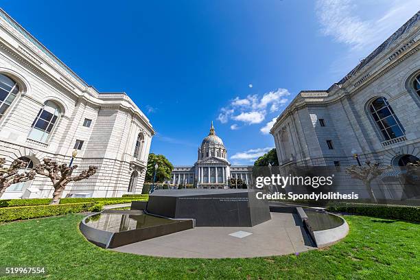 san francisco city hall back view - california v washington stockfoto's en -beelden