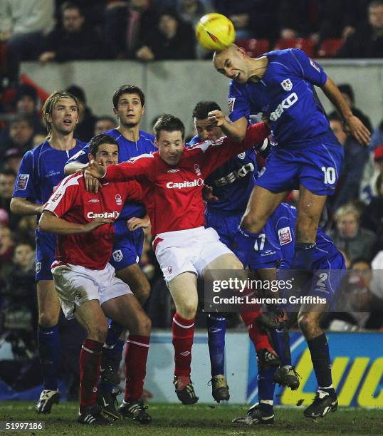 Danny Dichio of Millwall clears the ball from danger during the Coca-Cola Championship match between Nottingham Forest and Millwall at The City...