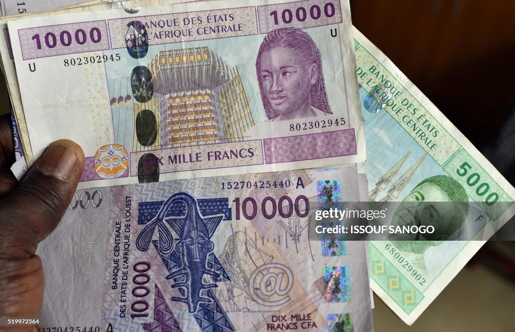 Chad Banknotes This photo taken on April 9, 2016 in a N'Djamena, Chad, shows CFA ...
