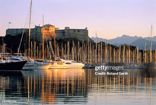 harbor in antibes - antibes stock pictures, royalty-free photos & images