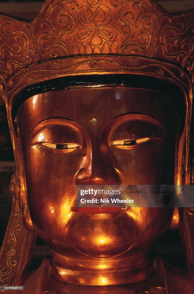Face of a Buddha Sculpture