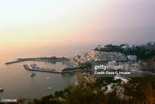 las hadas resort complex in manzanillo - manzanillo stock pictures, royalty-free photos & images