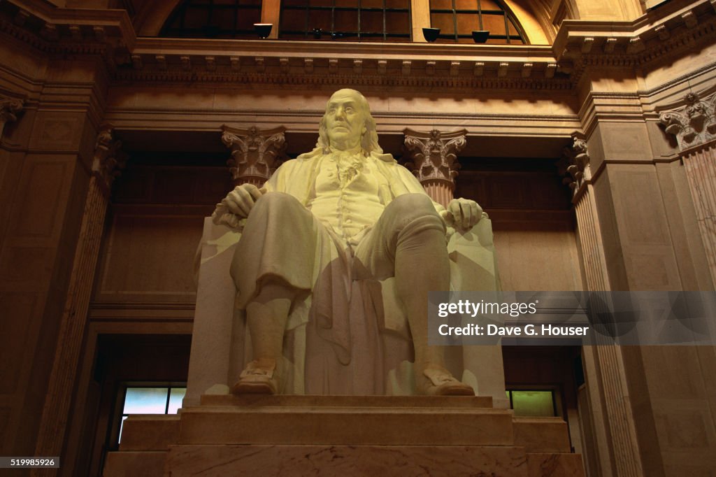 Memorial Hall at the Franklin Institute Science Museum and Benjamin Franklin National Monument by James Earl Fraser