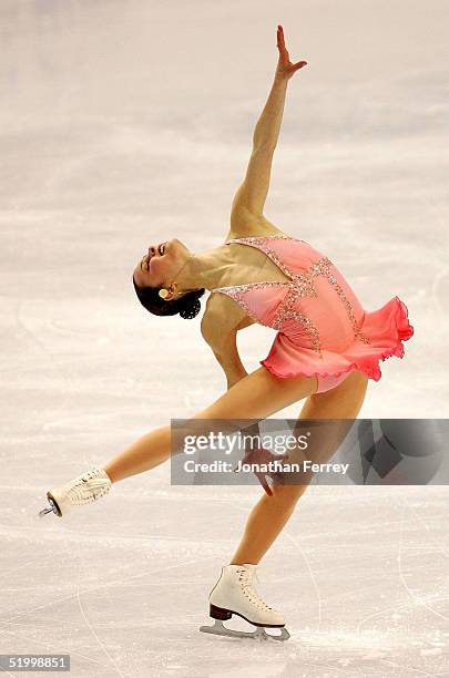 Sasha Cohen skates to a second place finish in the women's free skate during the State Farm U.S. Figure Skating Championships at the Rose Garden on...