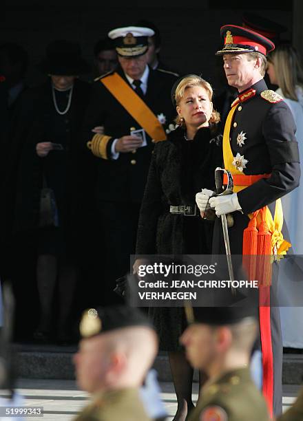 Luxembourg Grand Duke Henri attends the funeral of Luxembourg Grand Duchess Josephine Charlotte, in Notre Dame de Luxembourg's cathedral, 15 January...