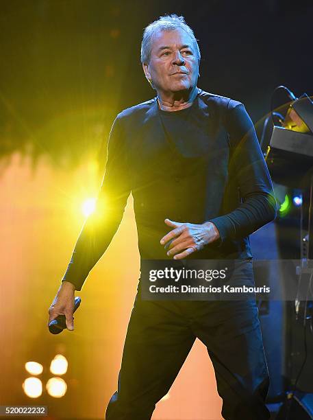 Ian Gillan of Deep Purple performs onstage at the 31st Annual Rock And Roll Hall Of Fame Induction Ceremony at Barclays Center of Brooklyn on April...