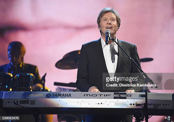 Robert Lamm of Chicago performs onstage at the 31st Annual Rock And Roll Hall Of Fame Induction Ceremony at Barclays Center of Brooklyn on April 8,...