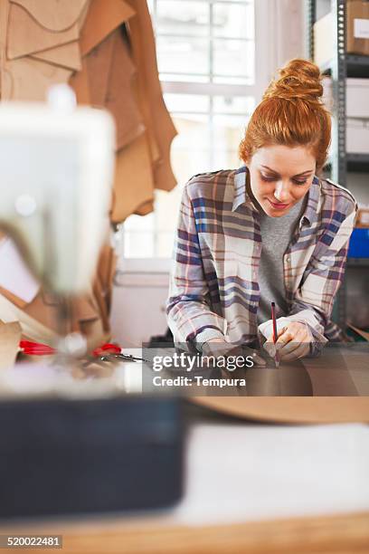 tailor studio, fashion designer at work. - hat maker stock pictures, royalty-free photos & images