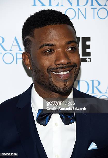 Rapper Ray J arrives at the WE tv celebration of the premiere of 'Kendra On Top' and 'Driven To Love' at Estrella Sunset on March 31, 2016 in West...