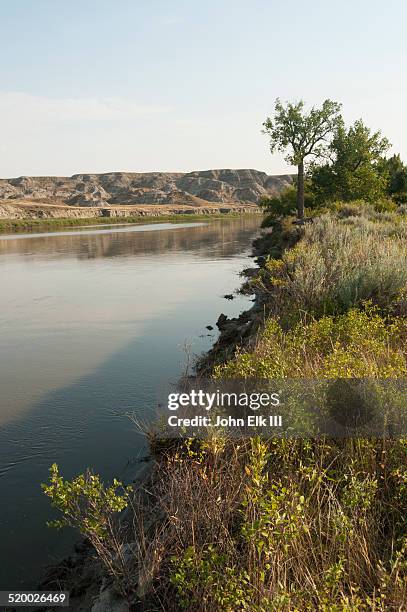dinosaur provincial park, red river landscape - provincial park stock pictures, royalty-free photos & images