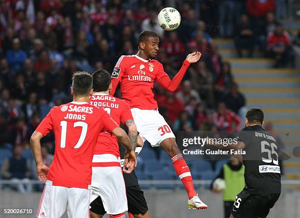 Benfica's midfielder from Brazil Anderson Talisca in action during the Primeira Liga match between A. Academica de Coimbra and SL Benfica at Estadio...