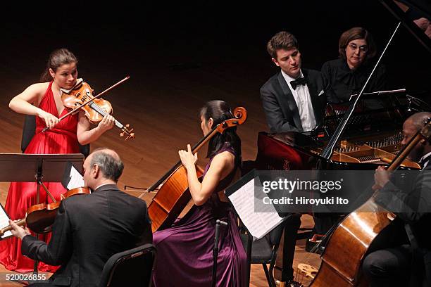 Chamber Music Society's season opening concert at Alice Tully Hall on Wednesday night, October 15, 2014.This image:The pianist Alessio Bax, with from...