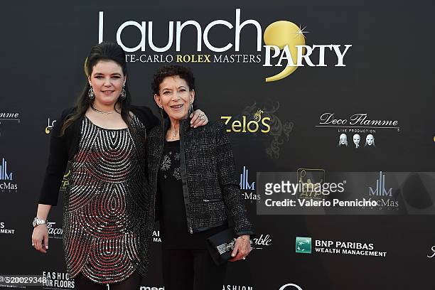 Melanie Antoinette De Massy and Elisabeth Ann De Massy attend the Launch Party at ZeloÕs Monaco during preview day of the ATP Monte Carlo Masters, at...