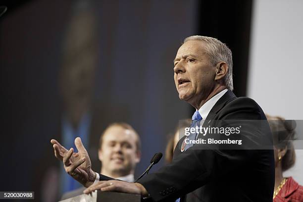 Representative Kenneth "Ken" Buck, a Republican from Colorado, speaks during the Colorado Republican State Convention in Colorado Springs, Colorado,...