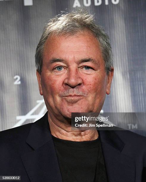 Ian Gillian poses in the press room at the 31st Annual Rock And Roll Hall Of Fame Induction Ceremony at Barclays Center of Brooklyn on April 8, 2016...