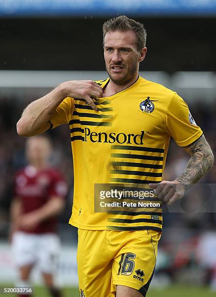 Liam Lawrence of Bristol Rovers in action during the Sky Bet League Two match between Northampton Town and Bristol Rovers at Sixfields Stadium on...