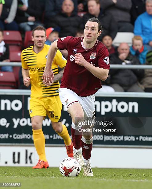 John-Joe O'Toole of Northampton Town in action during the Sky Bet League Two match between Northampton Town and Bristol Rovers at Sixfields Stadium...