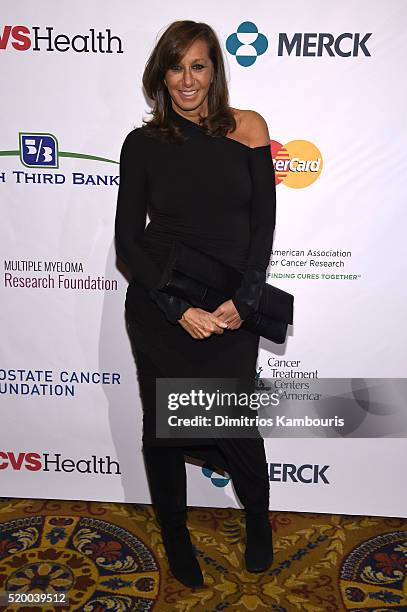 Fashion Designer Donna Karan attends Stand Up To Cancer's New York Standing Room Only, presented by Entertainment Industry Foundation, with donors...