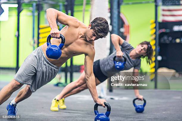 pushups - circuit training stock pictures, royalty-free photos & images