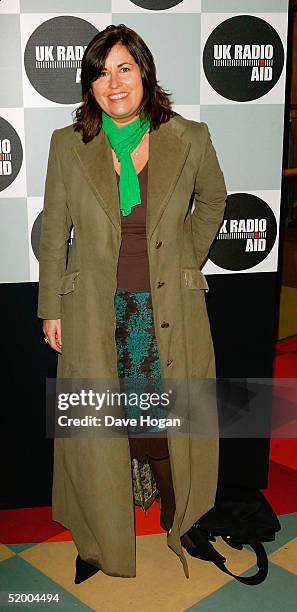 Presenter Lisa Tarbuck attends "UK Radio Aid", a nationally syndicated event raising funds for children affected by the Asian tsunami, at Capital...