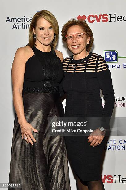 Co-Founder & SU2C Council of Founders and Advisors, Katie Couric and Vice President at Roche, Edith Perez attend Entertainment Industry Foundation...