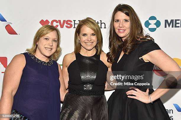 Heidi Taylor, Co-Founder & SU2C Council of Founders and Advisors, Katie Couric, and Lucretia Gilbert attend Entertainment Industry Foundation...