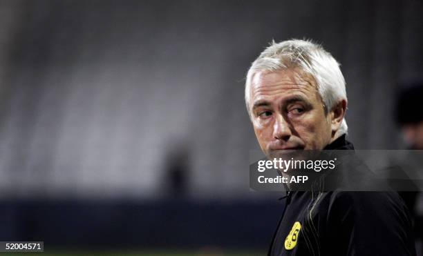 Borussia's coach Bert van Marwijk is picture prior to the match De Graafschap against Borussia Dortmund in Doetinchem, 17 January 2005. The proceeds...