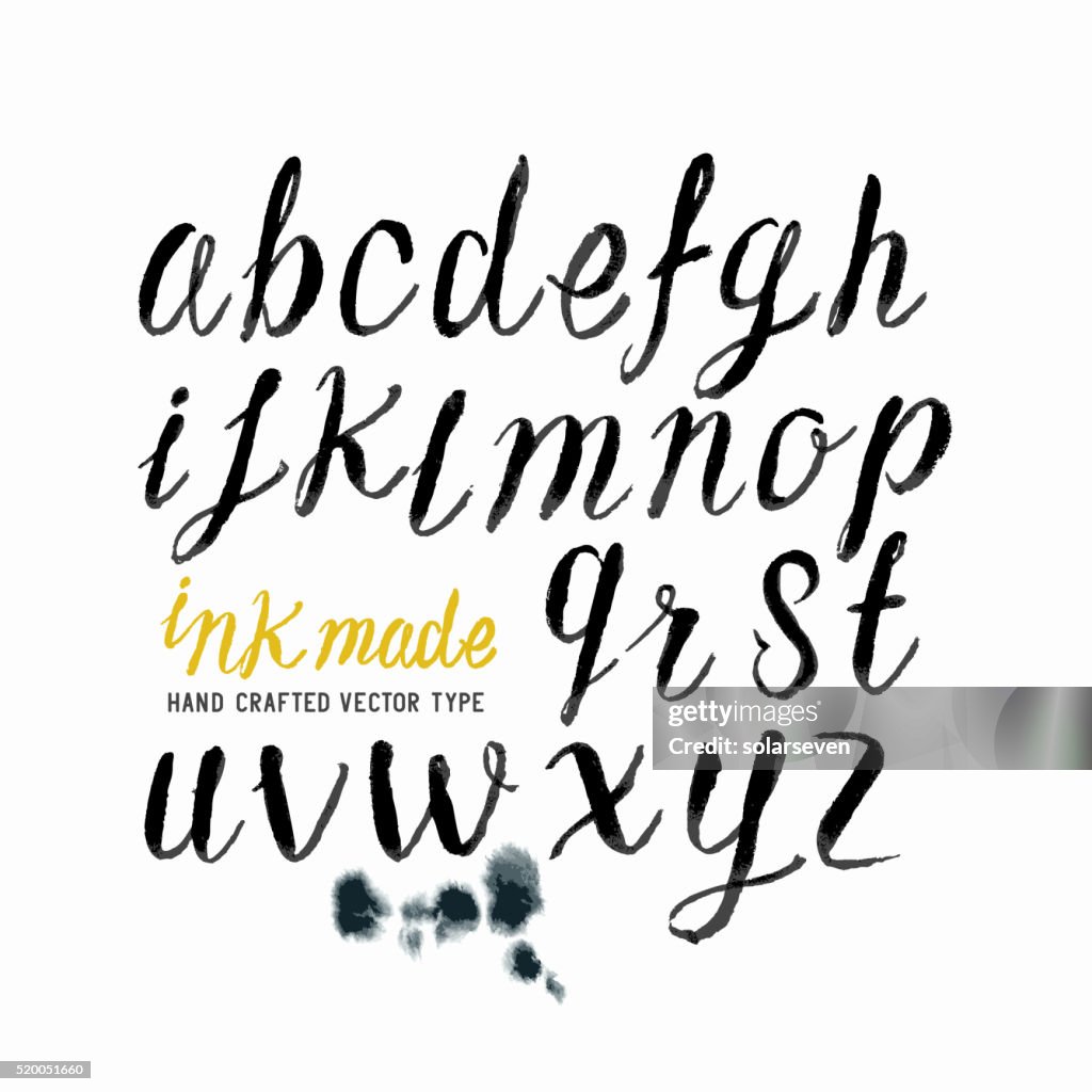 Black Ink Vector Letters High-Res Vector Graphic - Getty Images