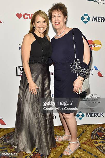 Co-Founder & SU2C Council of Founders and Advisors, Katie Couric and President of Gateway of Cancer Research, Teresa Hall Bartels attend Stand Up To...