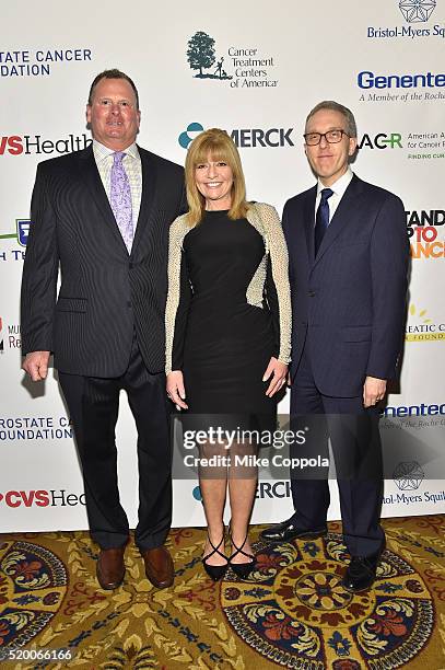 Karen Taphorn and Dr. Jedd Wolchock attends Stand Up To Cancer's New York Standing Room Only, presented by Entertainment Industry Foundation, with...