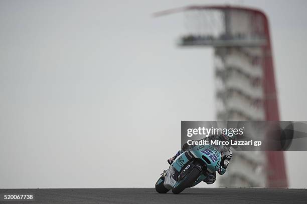 Danny Kent of Great Britain and Leopard Racing rounds the bend during the MotoGp Red Bull U.S. Grand Prix of The Americas - Qualifying at Circuit of...