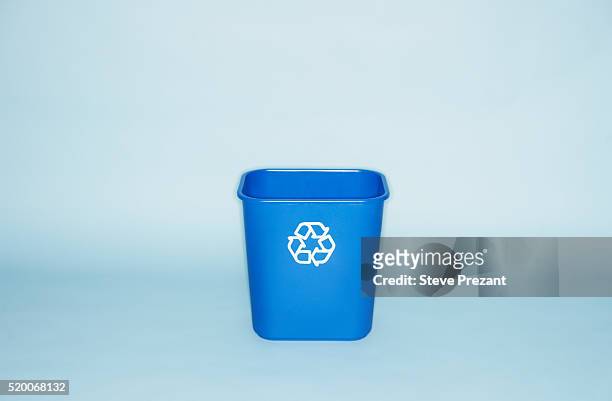 recycling wastebasket - waste basket stock pictures, royalty-free photos & images
