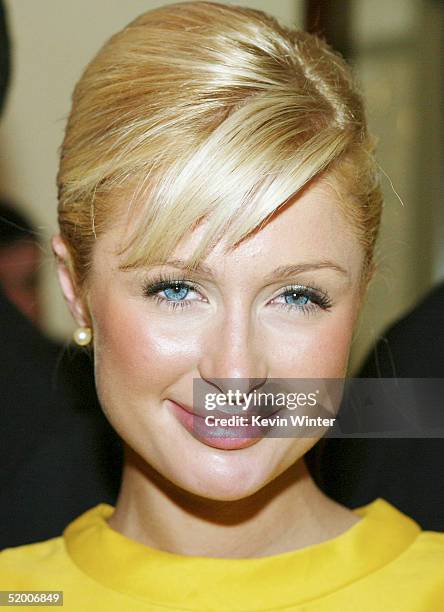 Actress Paris Hilton poses at the "White Hot Winter on Fox" TCA Party at Meson G on January 17, 2005 in Los Angeles, California.