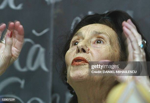 Adriana Iliescu addresses to the media at a press conference at the Giulesti Maternity Hospital in Bucharest, Romania, 18 January 2005. Doctors said...