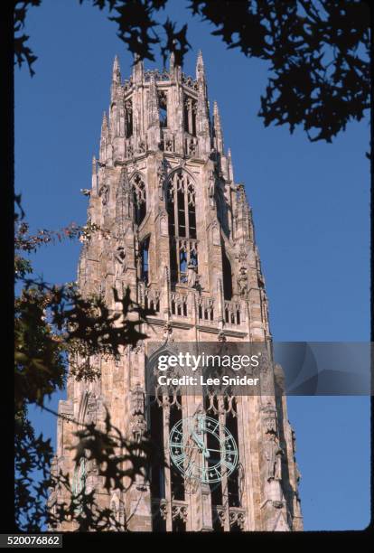 harkness tower at yale university - new haven connecticut 個照片及圖片檔