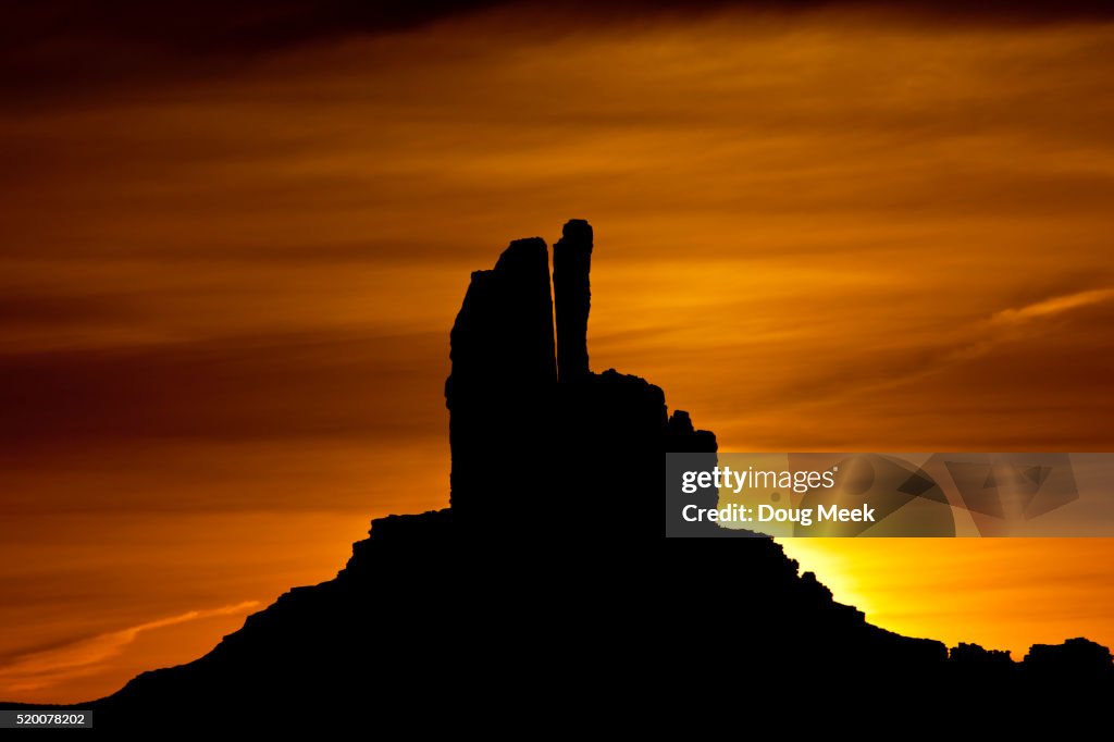 Dawn Behind Rabbit Butte