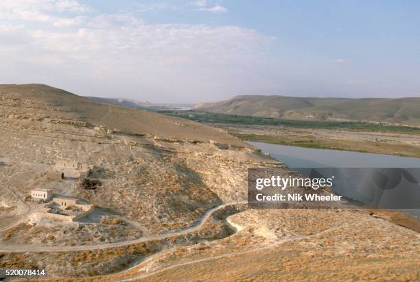 The river-valley of the Euphrates, as seen from the ruins of Qala'at Najm. Syria.