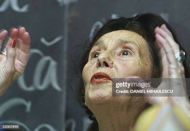 Adriana Iliescu addresses to the media at a press conference at the Giulesti Maternity Hospital in Bucharest, Romania, 18 January 2005. Doctors said...