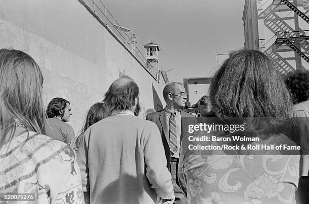 People gather at San Quentin prison during Bread & Roses' show, San Francisco, October 11, 1969.