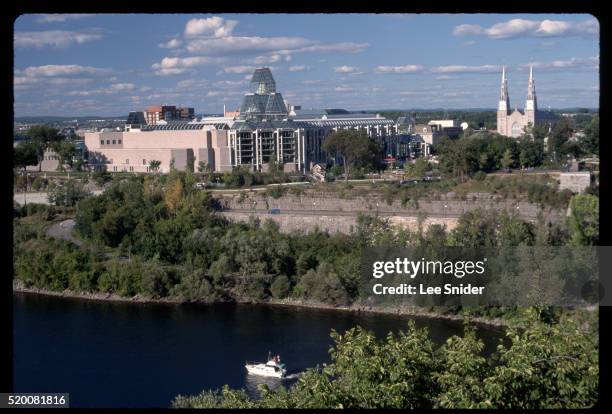 national gallery and notre dame basilica - ottawa museum stock pictures, royalty-free photos & images