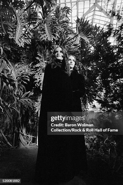 Twin sisters and rock groupies Laura and Lynn Sanchez in San Francisco, January 1968.