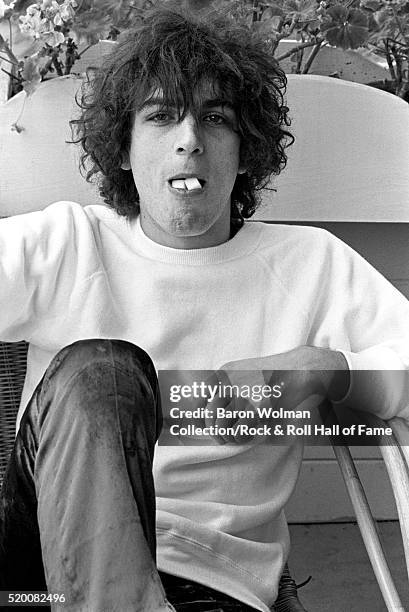 Syd Barrett , lead vocalist, guitarist and principal songwriter of Pink Floyd at the Casa Madrona Hotel, Sausalito, CA, November 1967. There are two...