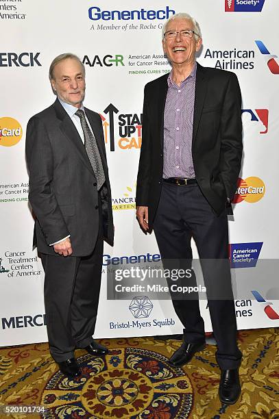 Dr. Peter Jones and Dr. Steve Baylin attend Stand Up To Cancer's New York Standing Room Only, presented by Entertainment Industry Foundation, with...