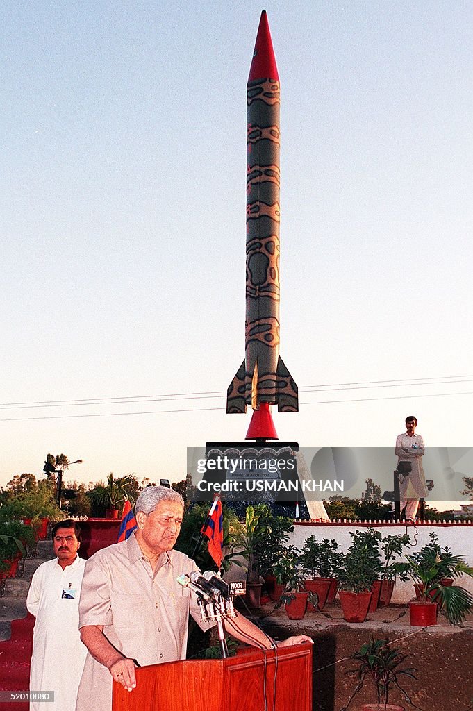 Pakistan's top scientist, Abdul Qadeer Khan, addre