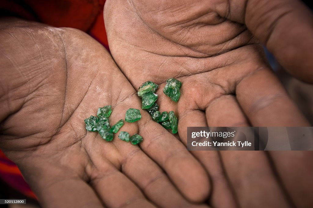 Mining for Tsavorite, Green Garnet in Tanzania