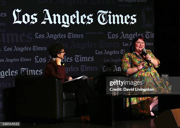 Author Cassandra Clare attends the 2016 Los Angeles Times Festival of Books at USC on April 9, 2016 in Los Angeles, California.