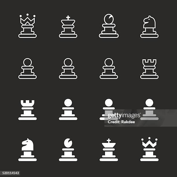 chess icons - white series - queen-chess-piece-clip-art stock illustrations
