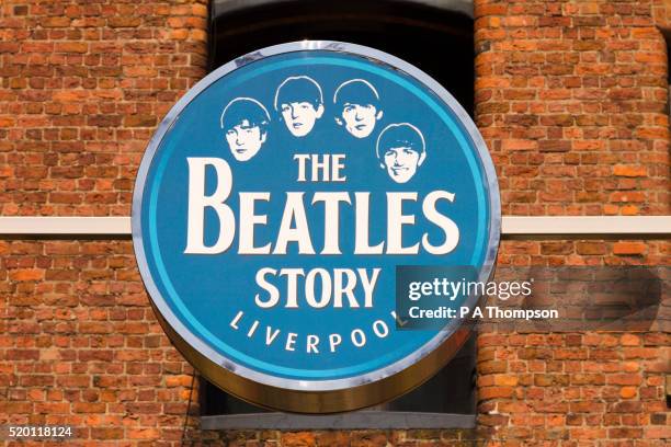 beatles story sign - liverpool beatles stock pictures, royalty-free photos & images