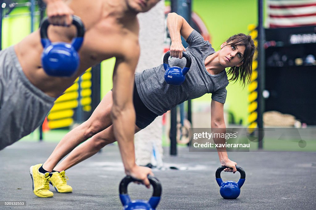 Concentrated on the pushups